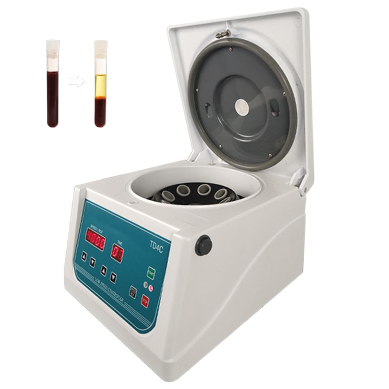 Mini centrífuga científica 4000 RPM, centrífuga de Belleza/Laboratorio, centrífuga de Mesa Digital, centrífuga de Mesa de Laboratorio para práctica médica Sangre/suero/Plasma/Grasa