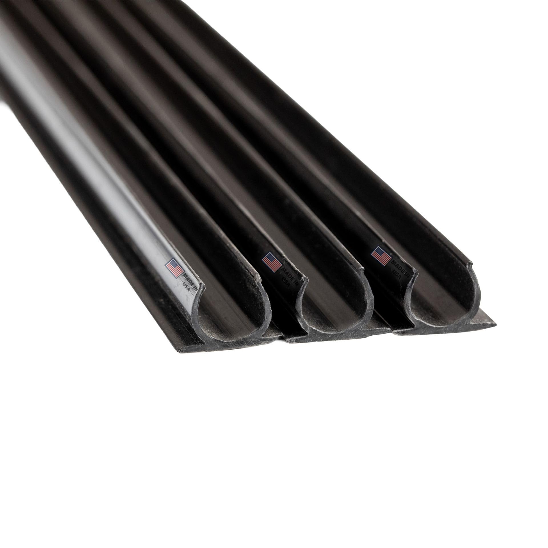 Novelty Lights 5 Pack 3/8in Rope Light Track, 4 Feet Black PVC Mounting Channels for Indoor or Outdoor Rope Lights, UV Treated, Shatter Resistant