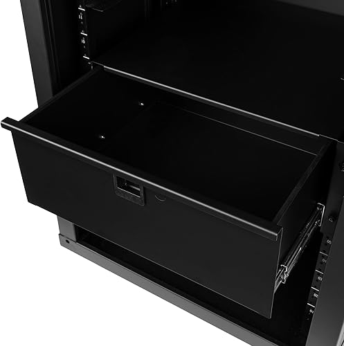 Vista 64 de Gator Rackworks GRW-DRWSH3 - Cajón de montaje en rack de 3U con cerradura, 10 pulgadas de profundidad