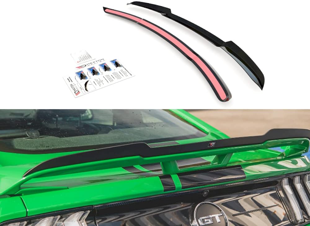 Spoiler Extension Wing Lip for Car Trunk Compatible with Ford Mustang GT MK6 Facelift (2017-) Maxton Design