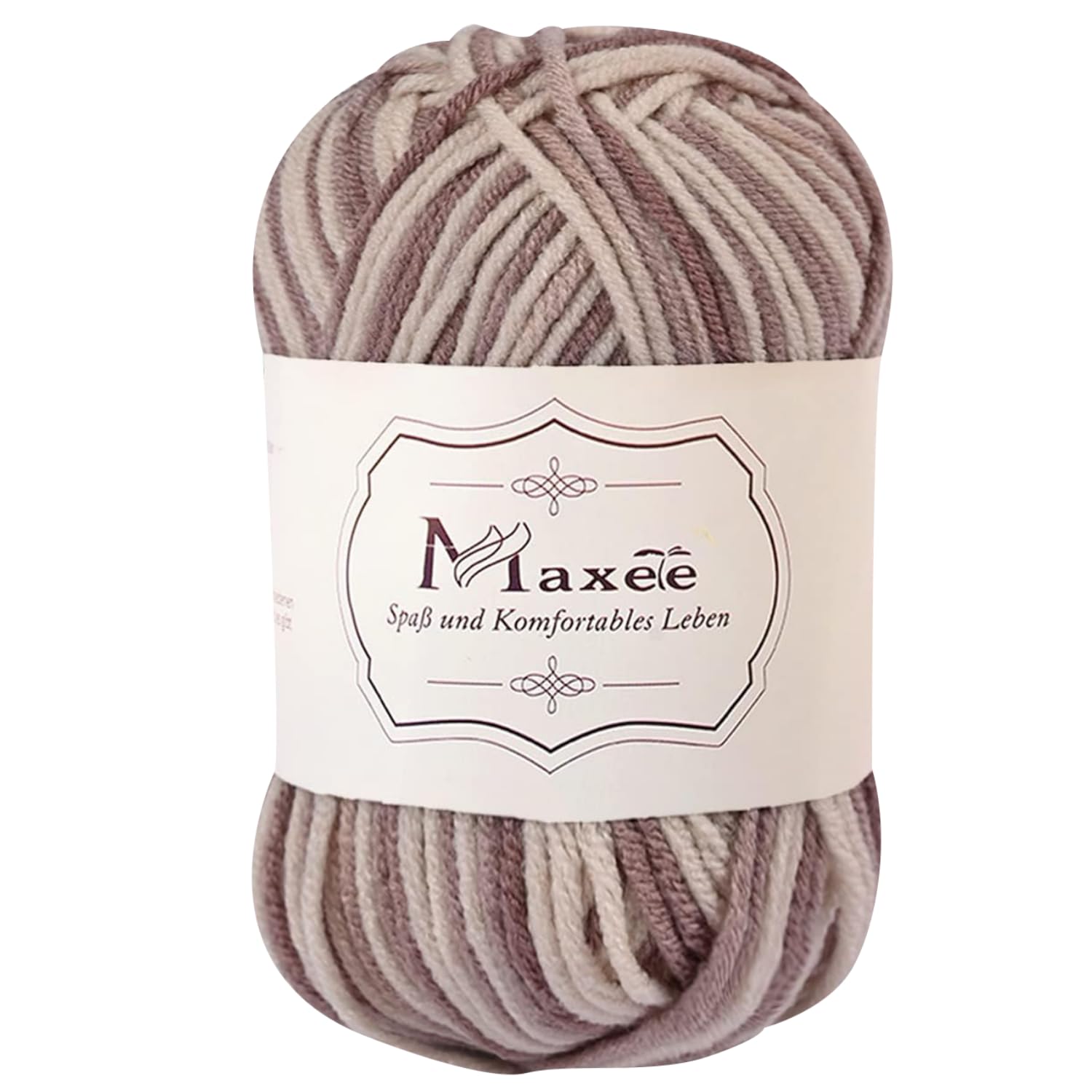 Maxee Handstrickgarn, 50 g Häkelgarn, Bunt Farbverlauf Acrylgarn zum Stricken, Weicher Wolle zum Häkeln, Mehrfarbiges Garn zum Stricken Häkeln und Basteln
