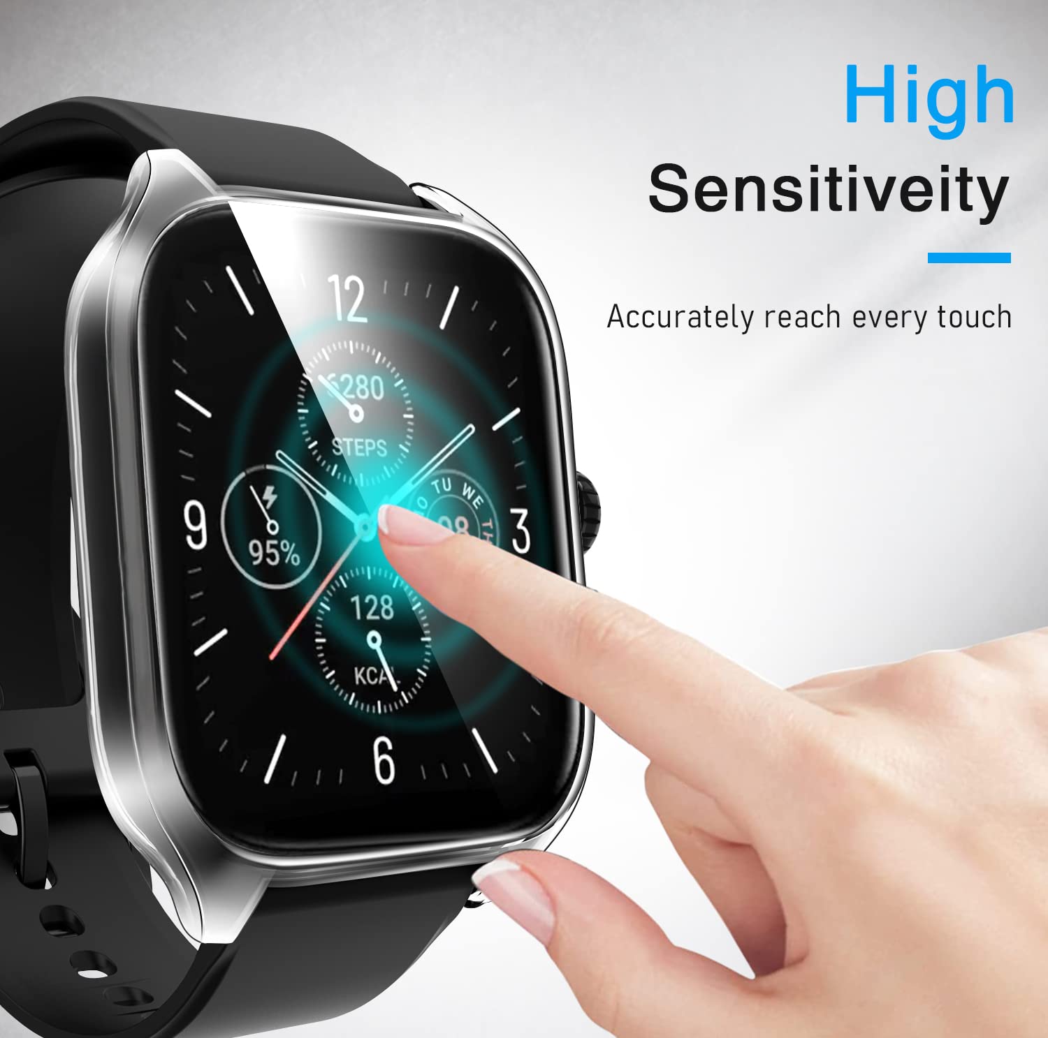 Ivoler 3er Set Klare Silikon Hülle Für Amazfit GTS 4 – Vollschutz TPU Case – Kratzfest & Berührungsempfindlich