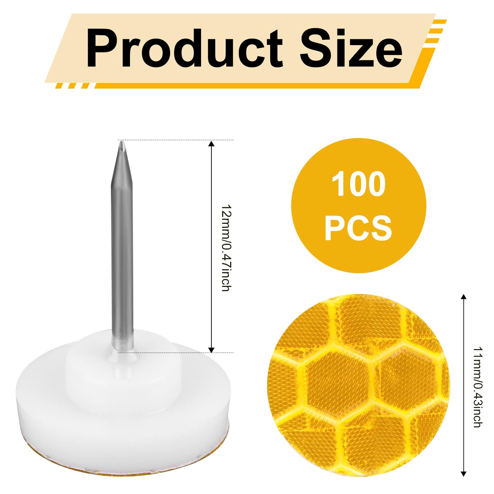 XIHIRCD 100uds Tachuelas Reflectantes para Caza, Senderismo y Supervivencia al Aire Libre