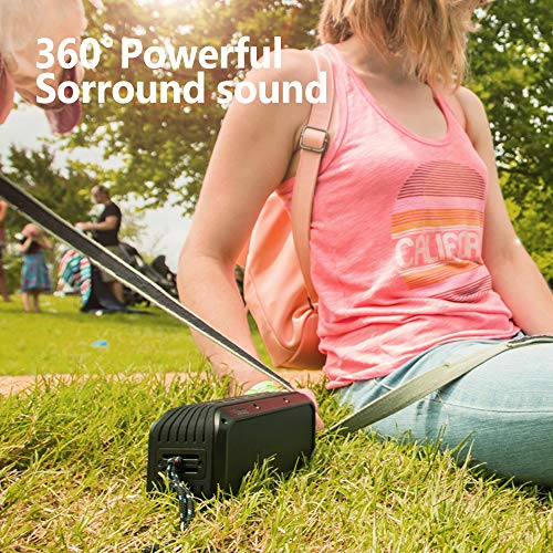 Image of Divoom Power- Premium Wireless Bluetooth Speaker, Divoom Voombox Power with IPX 6 Waterproof and powerbank Function (Black)