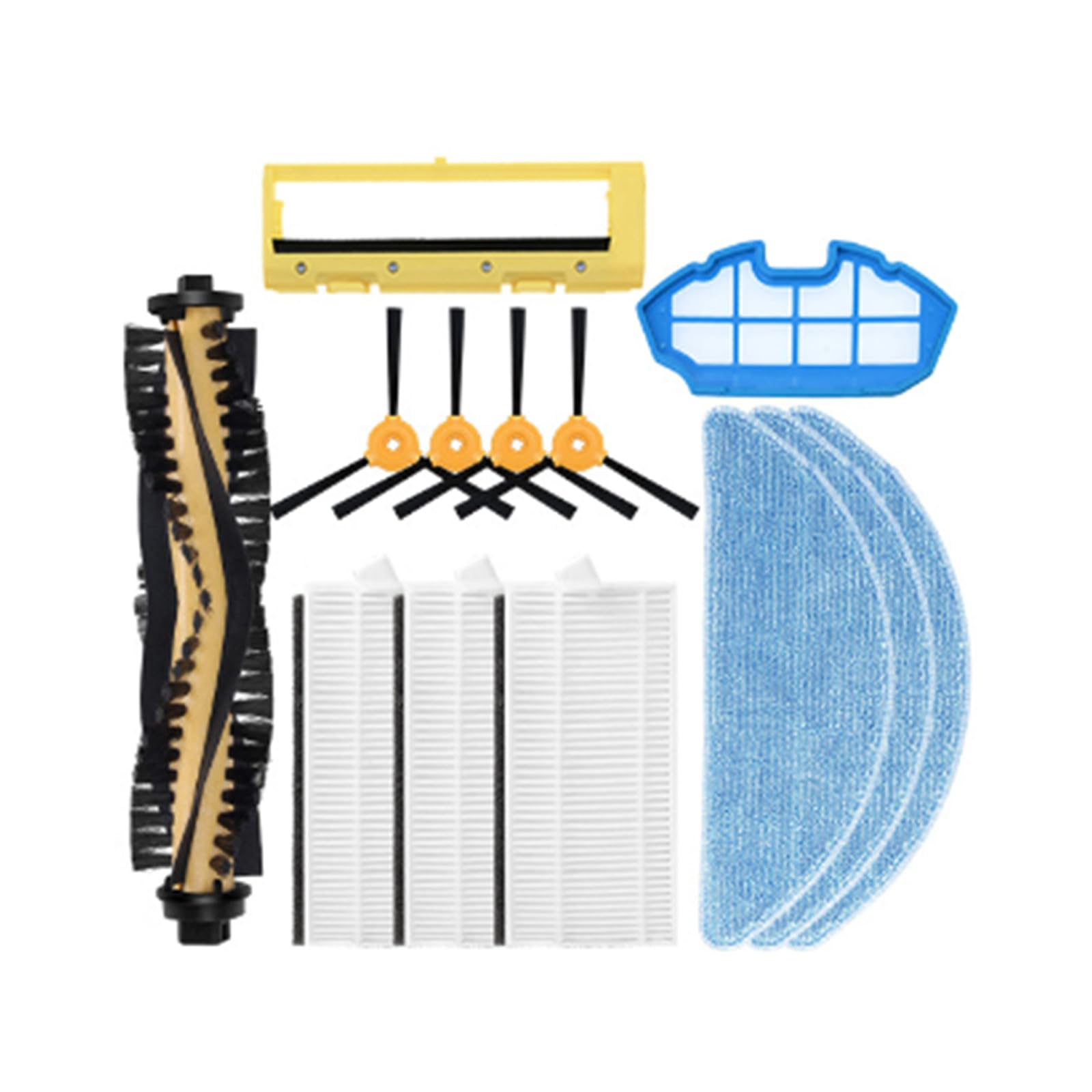 Kalttoy For Koovs N79S / DN620 / 500 Robot Spare Part Main Brush Edge-Sweeping Brush Hepa Filter Bundle Anti-Allergen Cleaning Equipment Accessories Replacement Filter Robotic Parts