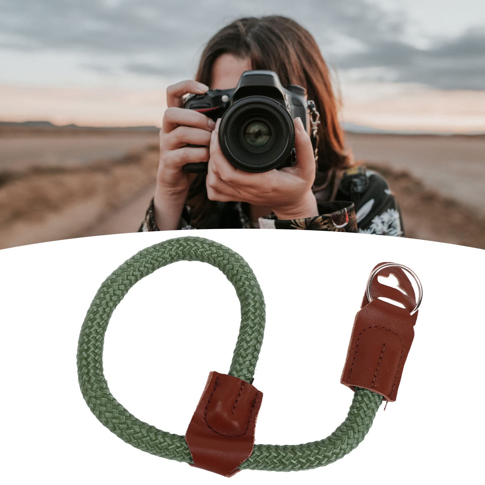 Dragonne NEEWER Pour Appareil Photo - Sangle Nylon Réglable Avec Porte-clés Et Protection Cuir - Pour DSLR Et Sans Miroir
