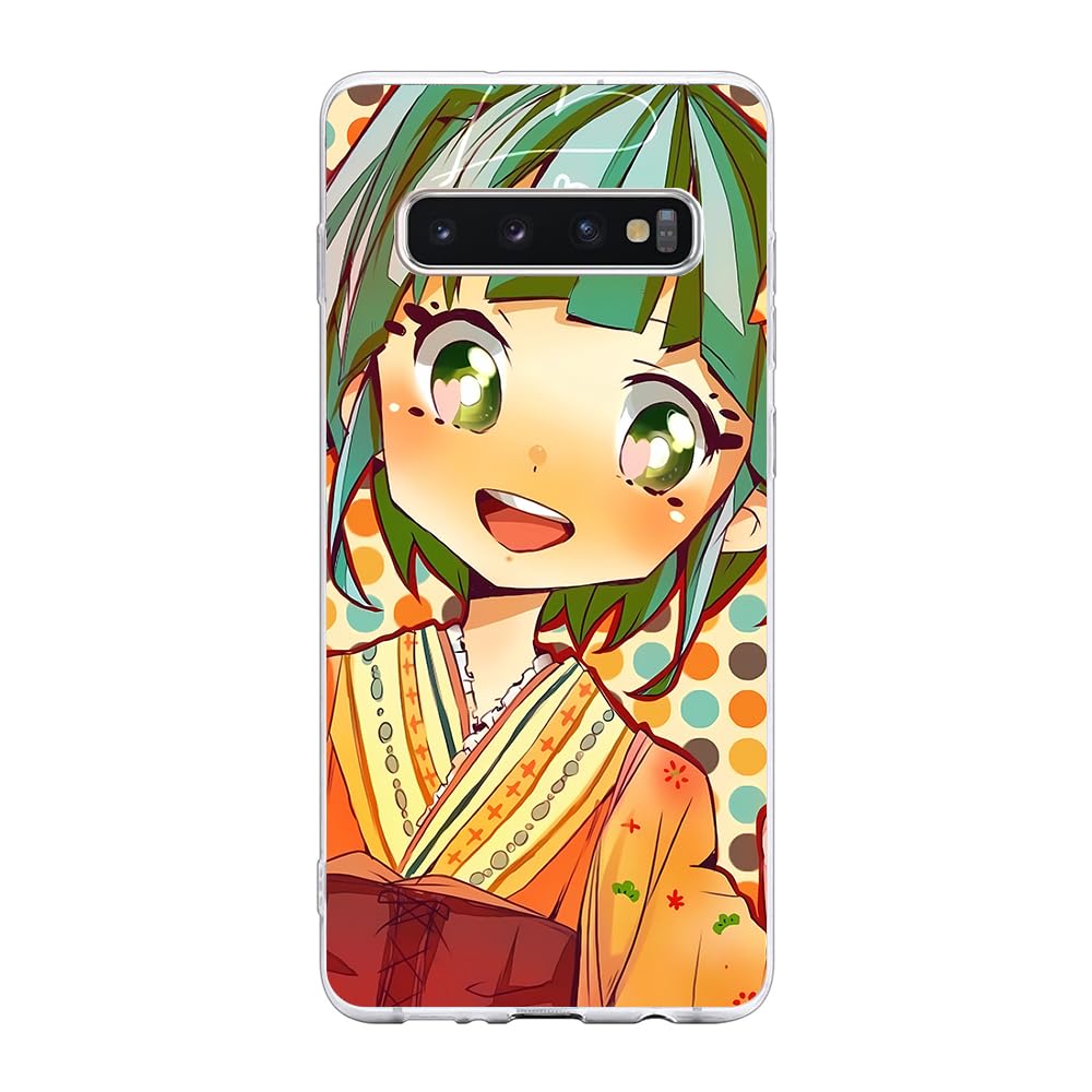 Clear Soft Thin Anti-Stain Lightweight TPU Transparent Wireless-Charging Cover Case for Samsung Galaxy S10 Kayano Kaede Anime Japan Role09