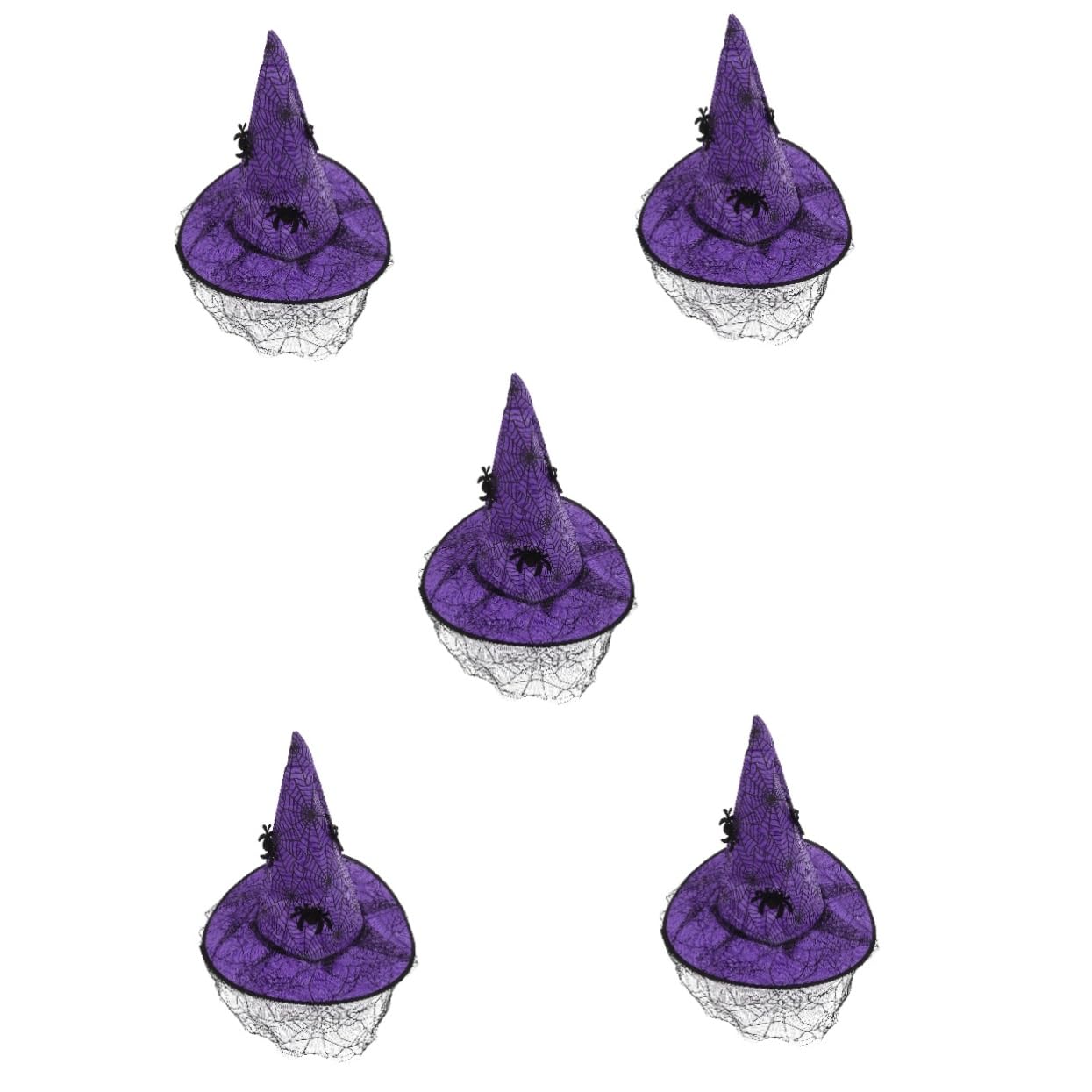 BESPORTBLE Cappello da Strega Adulto Costume in Maschera Forme Velo Cappello Strega Halloween Cappello Halloween Cappelli da Strega Cosplay Cappello Cosplay per Halloween Tessuto Non Tessuto