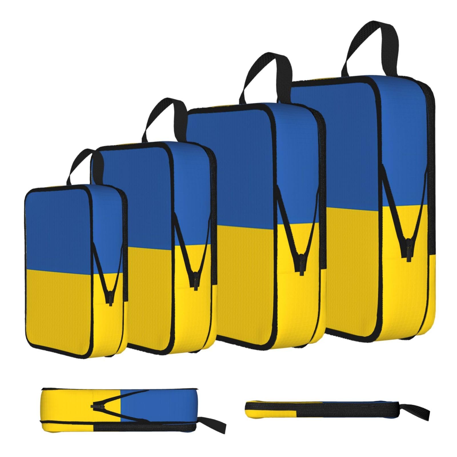 Flag of Ukraine Compression Packing Cubes 4 Piece Set