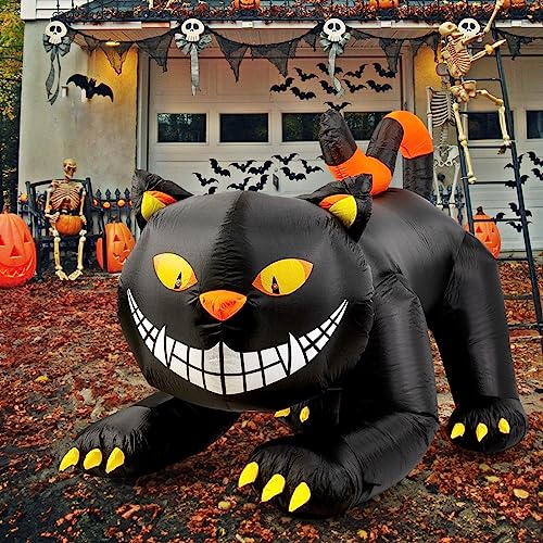 GOOSH 6 FT Halloween Inflatables Outdoor Black Cat with Shakable Head の商品画像 4