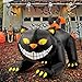 GOOSH 6 FT Halloween Inflatables Outdoor Black Cat with Shakable Head, Blow Up Yard Decoration with LED Lights Built-in for Holiday/Party/Yard/Garden