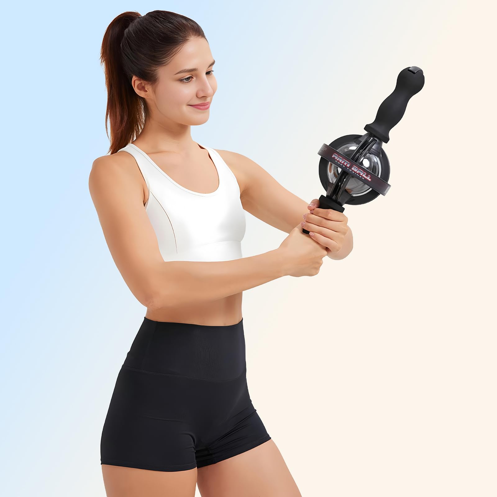 Gyro-Trainer Pro - Allenatore manuale con doppia impugnatura, resistenza 200 kg, per la costruzione muscolare e la forza del polso
