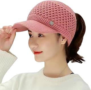El sombrero deportivo mantiene caliente a la moda a prueba de viento invierno femenino gorro de punto