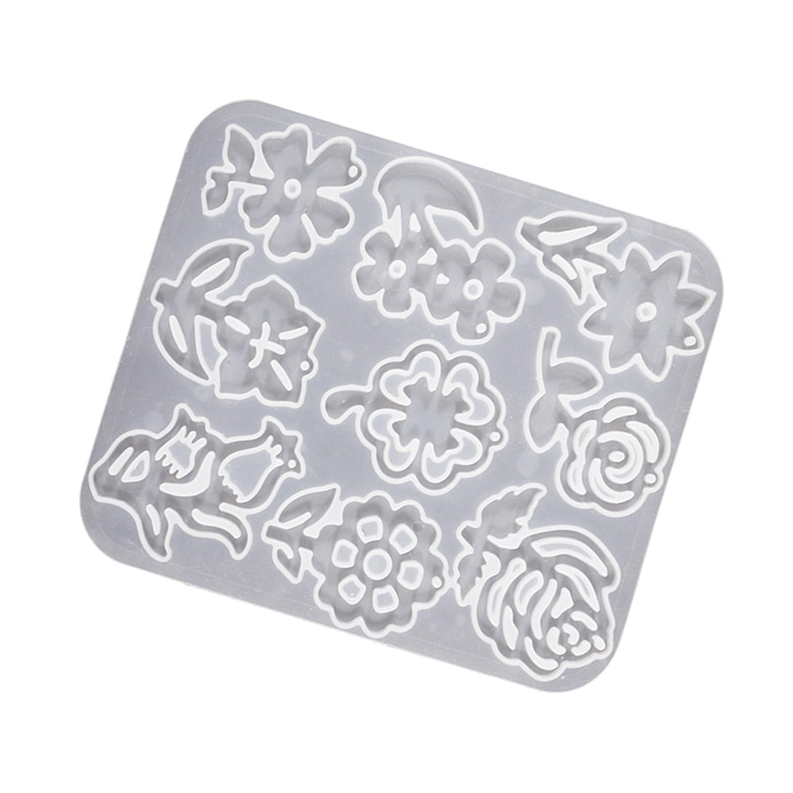 APGLSXY Crystal Resin Silicone Molds Set with Rose Petal Flower Designs for Jewelry Crafting and Accessories Rose Petal Jewelry Mold