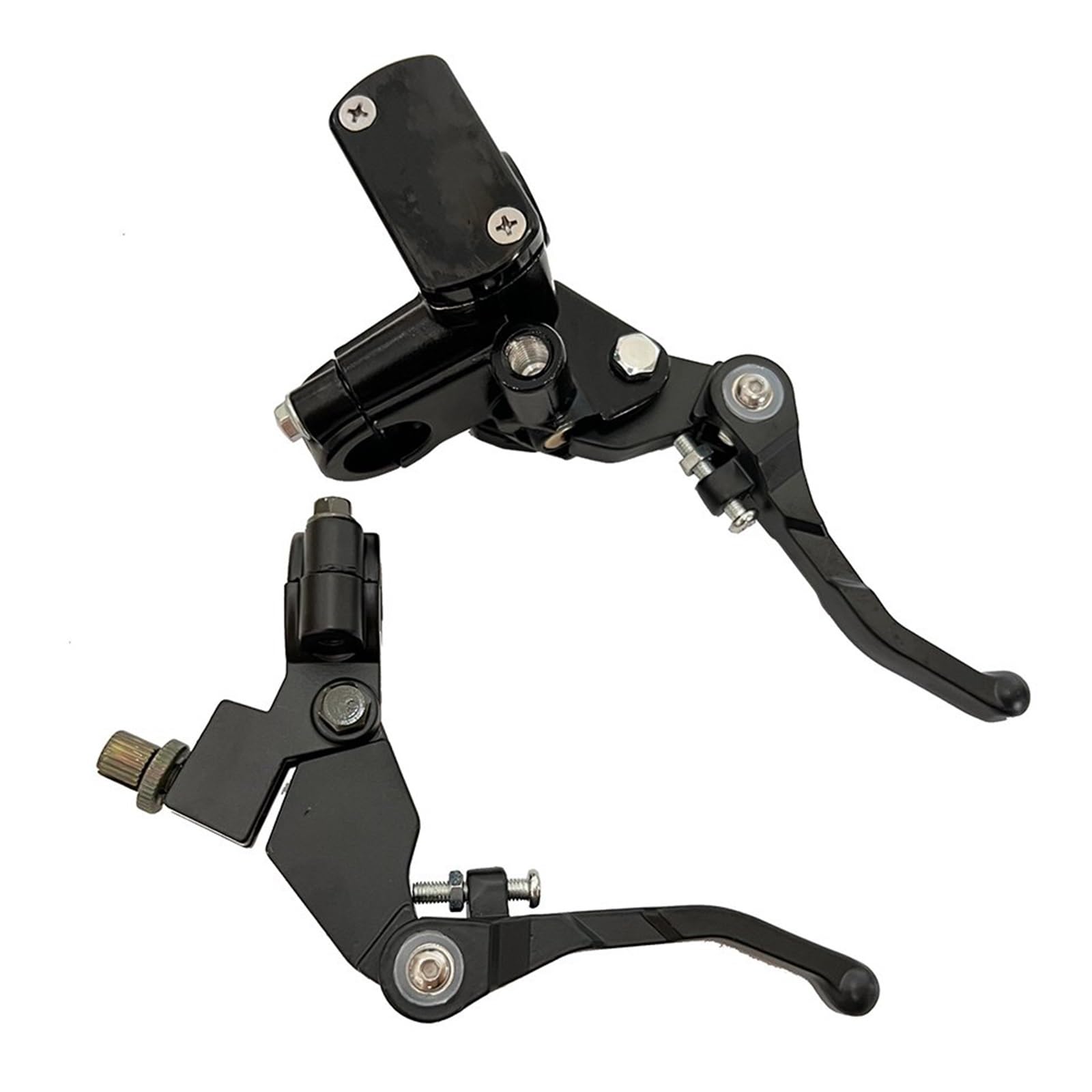 TINGYUS Motorbike Brake Lever 22mm Folding Handlebar Pit Dirt Bikes Clutch Brake Lever for 50cc - 200cc ATV Bike Motocross(Black BB)