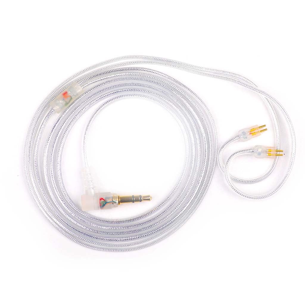 Moondrop Chu 2 Replacement Cable, 2-Pin 0.78mm Connector with Transparent PVC, 3.5mm Gold-Plated Plug, Durable & Lightweight Wired IEM Cable 1.2m Audio for Clear Sound and Secure Fit