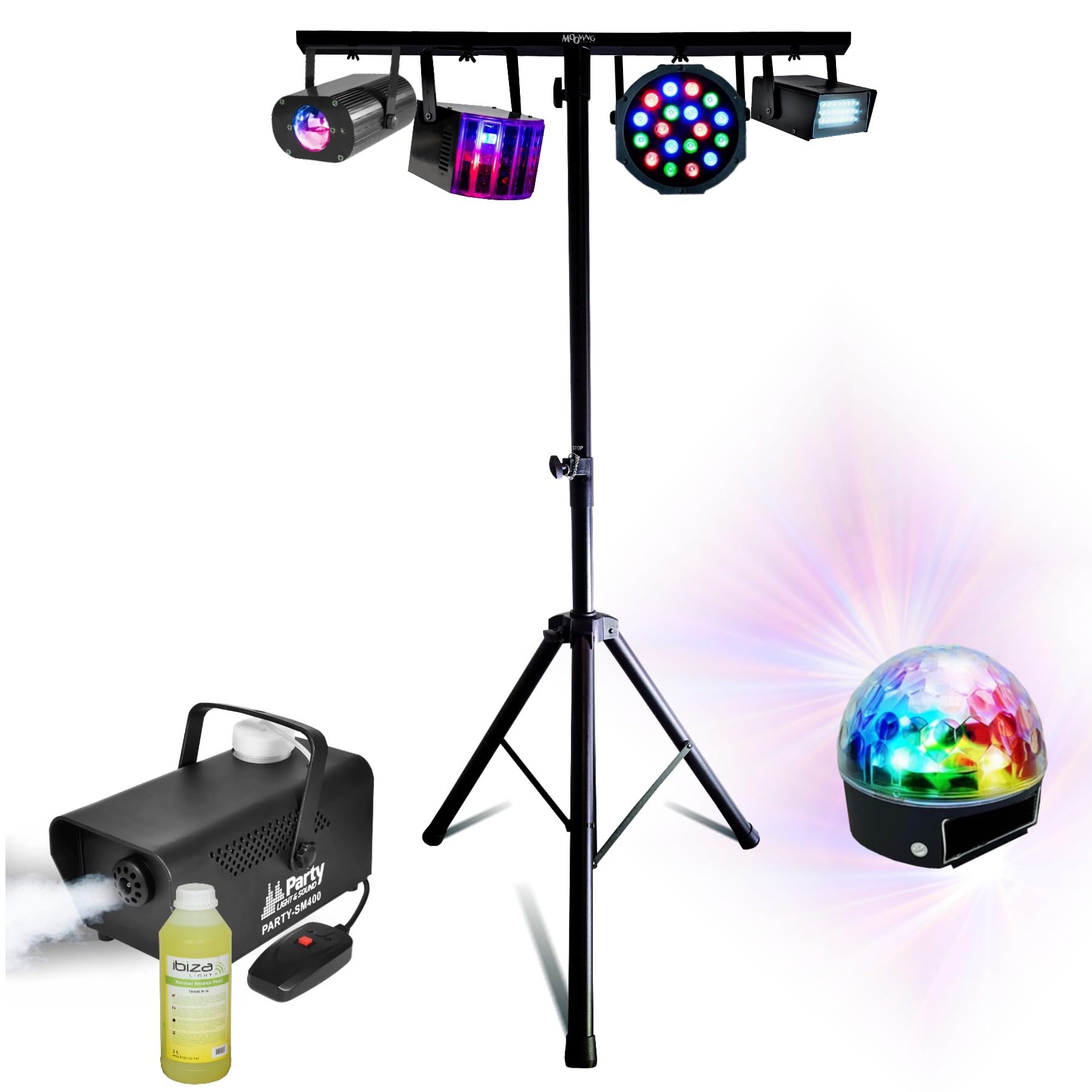 Pack Lumière DJ 2 Pieds Mooving Light ML-SUPPORT-DJLIGHT - 8 Crochets