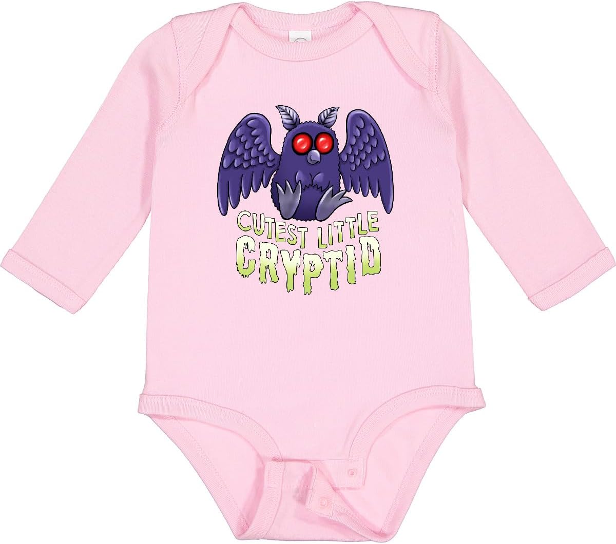 inktastic Cutest Little Cryptid- Mothman Long Sleeve Creeper