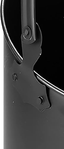 Miniatura 6 de Mind Reader Cubo de ceniza, capacidad de 6 L (1.5 galones), accesorios para chimenea de estufa de leña, metal, 9 pulgadas de largo x 9 pulgadas de