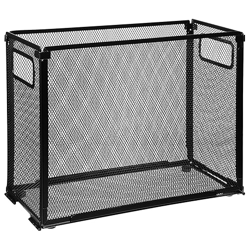 Angoily Sturdy Metal File Organizer with Handle Compact Desk Storage for Files Notebooks and Letters Easy Assembly for Home Office and School Use