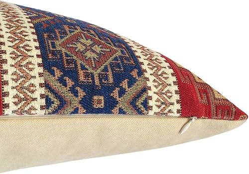 Miniatura 5 de Southwestern - Fundas de almohada Kilim rojo y azul, 14 x 24 pulgadas, almohadas lumbares decorativas, decoración bohemia de habitación para sofá,