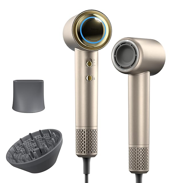 Tideway Hair Dryer Professional High-Speed Ionic Blow Dryer 110 000 RPM Compact Hair Dryer with Magnetic Diffuser Fast