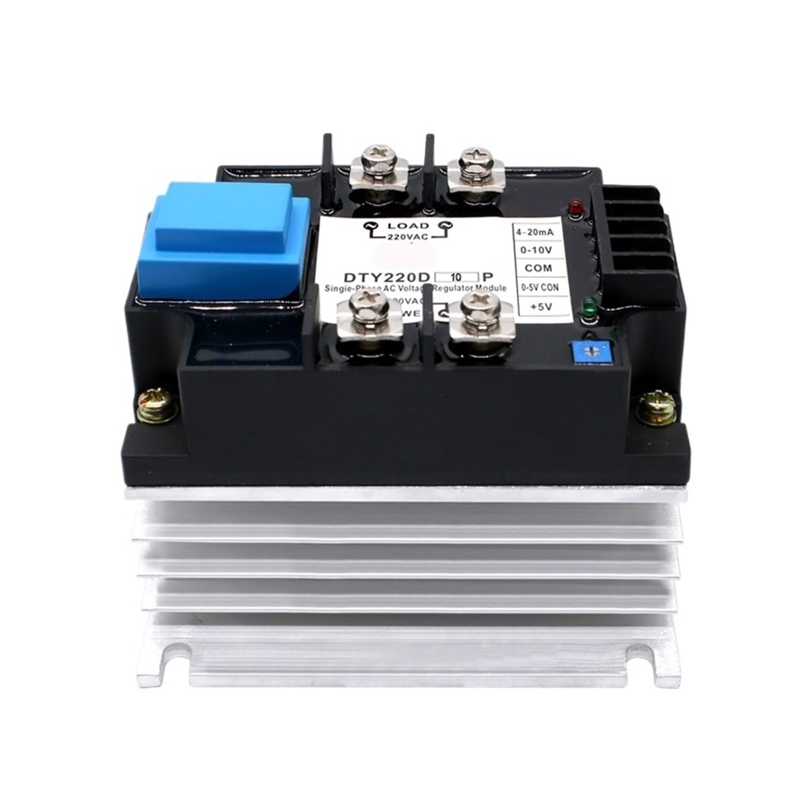 Relè a stato solido Modulo regolatore di tensione CA monofase DTY 10A 25A 40A, SSR 4-20mA, 0-10V, controllo potenziometro(10A,220V)