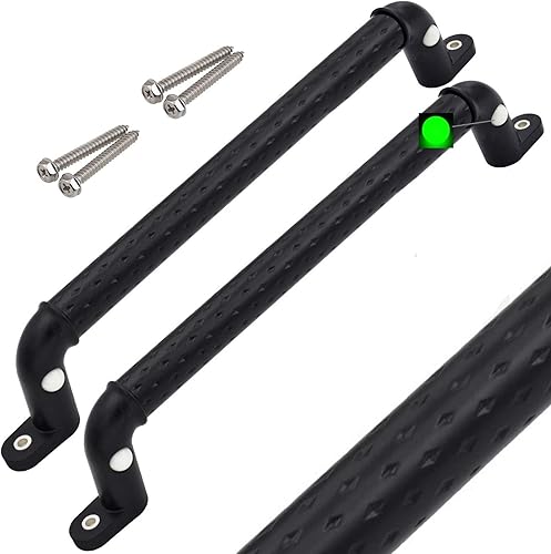 Juego de 2 asas de seguridad para patio de recreo que brillan en la oscuridad de 17 pulgadas de metal antideslizante sólido juego de columpios de