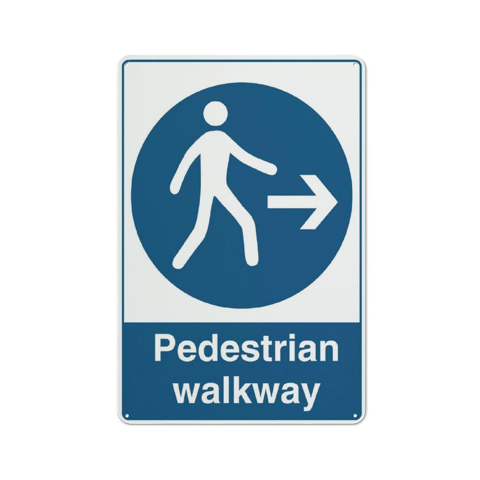 Pedestrian Walkway Sign, 8x12 Inch Tin Wall Decor for Garden & Yard