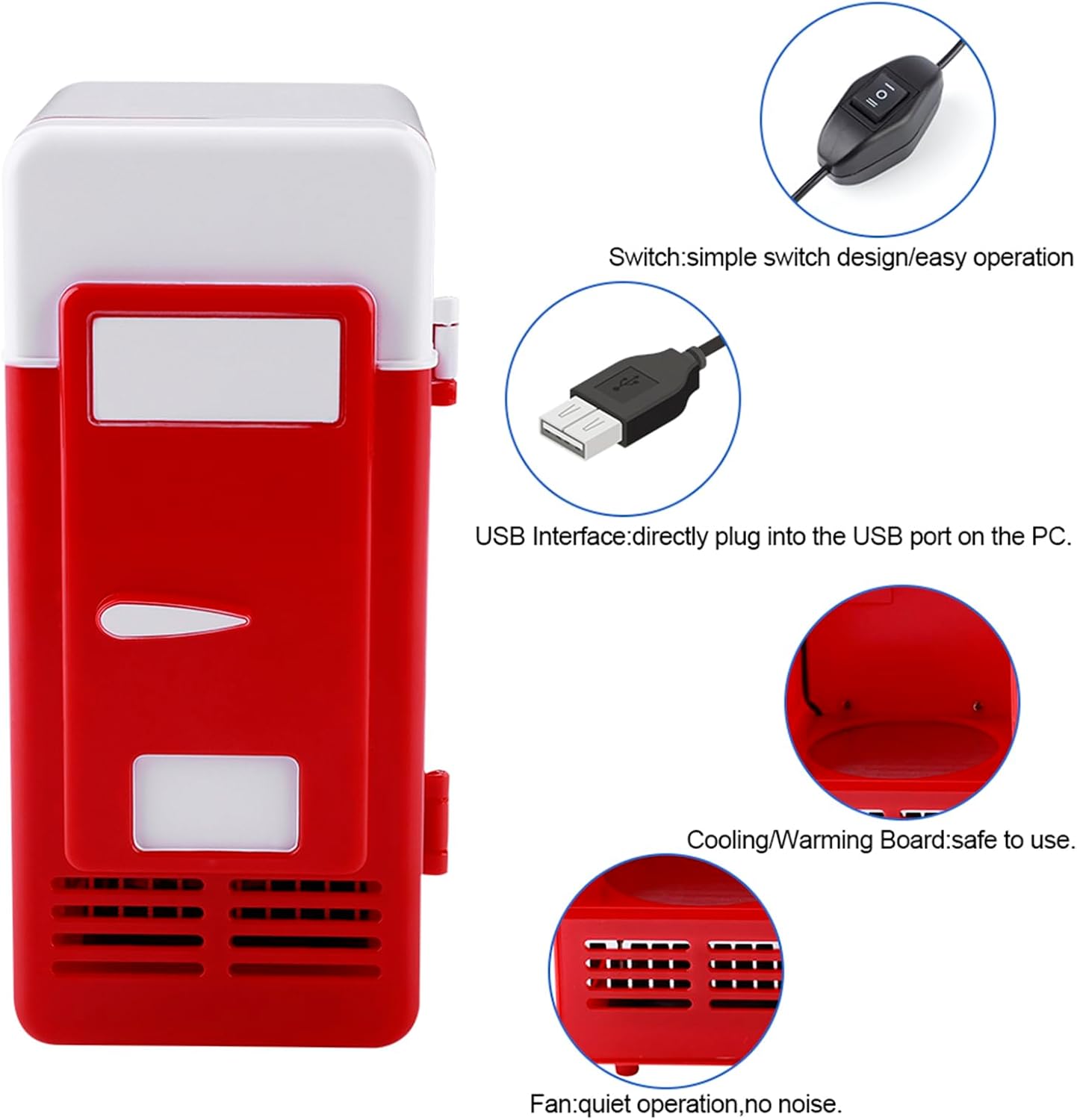 Car Mini Fridge Camping Fridge Portable Electric Cooler Box for Truck RV Boat Outdoor Travel (Red)