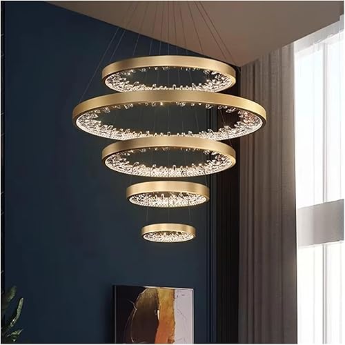 Miniatura 2 de Modern Dining Room Lamparas Decoracion Hogar Moderno Smart Pendant Lights Decoration Salon Chandeliers for(Warm White,5 Rings)