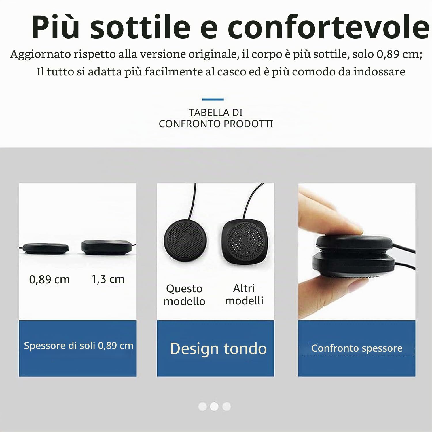 OBEST Blutooth - Cuffie per casco da moto, con vivavoce, senza fili, altoparlante musicale stereo impermeabile IP65, microfono per chiamate di riduzione del rumore per ciclismo sci viaggi