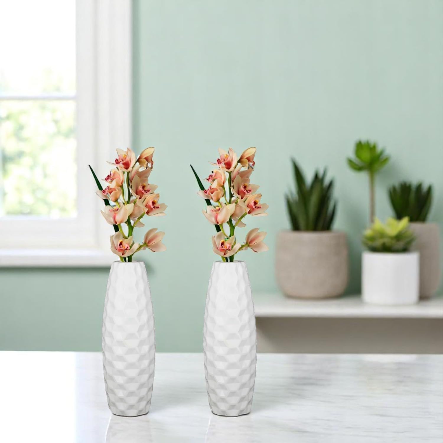 GARDENS NEED 11-Inch (27.94 cm) White Color Decorative Cylindrical