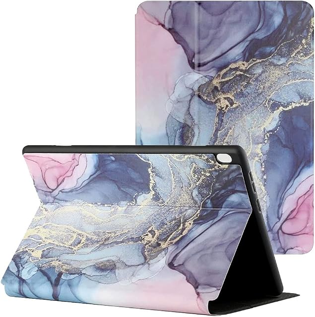 Hious Case for Lenovo Smart Tab M10 (10.1 inch)(TB-X505/TB-X605) PU Leather Business Folio Cover Standing Protective Cover Multi-angle Pocket