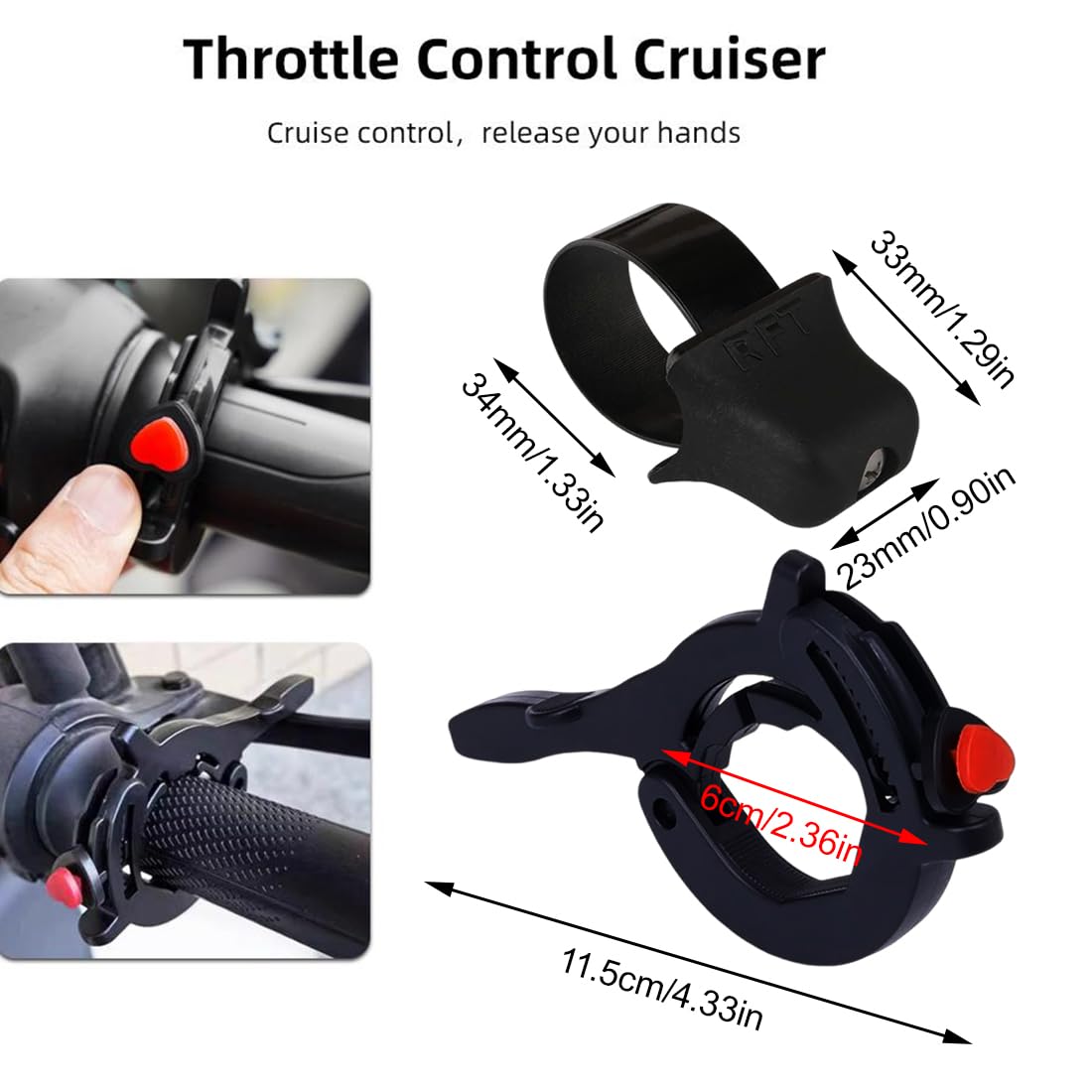 Cruise Control Motorcycle Wrist Grip Throttle Assist 2 Pezzi