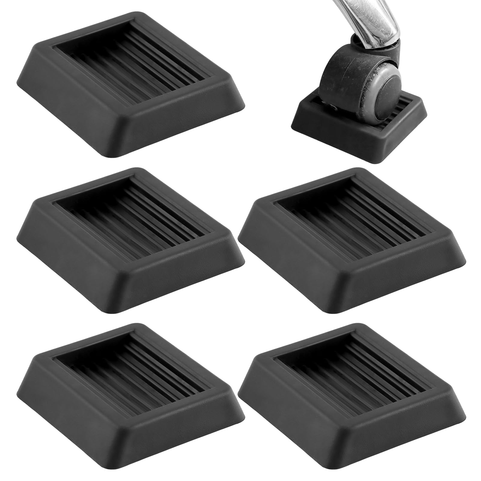 4Pcs Anti-Slip Furniture Pads- 2.5x2.5In Square Rubber Anti Skid Caster Cups Leg Coasters Couch Chair Bed Stoppers 3027ca72 322a 466a Adf5 2522cc4ab6c8.585dfc54faa0408519891a2872c19c08 - View #6