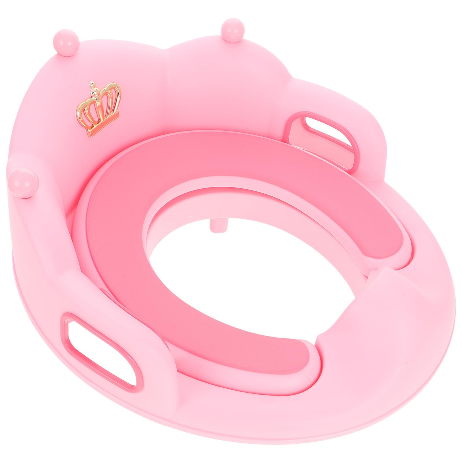 Riduttore Wc Rosa per Ragazzo Ragazza e Bambina con Cuscino Morbido Staccabile e Maniglie Resistenti per Addestramento al Vasino a Casa in Viaggio