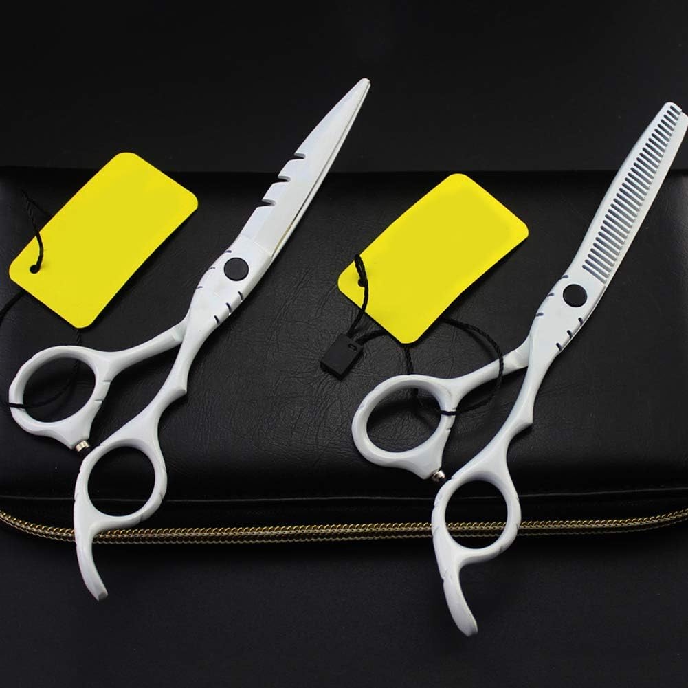 手染めテラコッタマーブルの蓋付き大容量シザーケース ハサミ6本収納