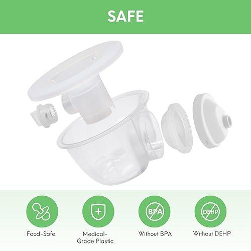 Miniatura 6 de Baby CaraCups - Colección de leche portátil, juego de tazas de recolección de leche materna portátil manos libres, compatible con Spectra S1  S2,