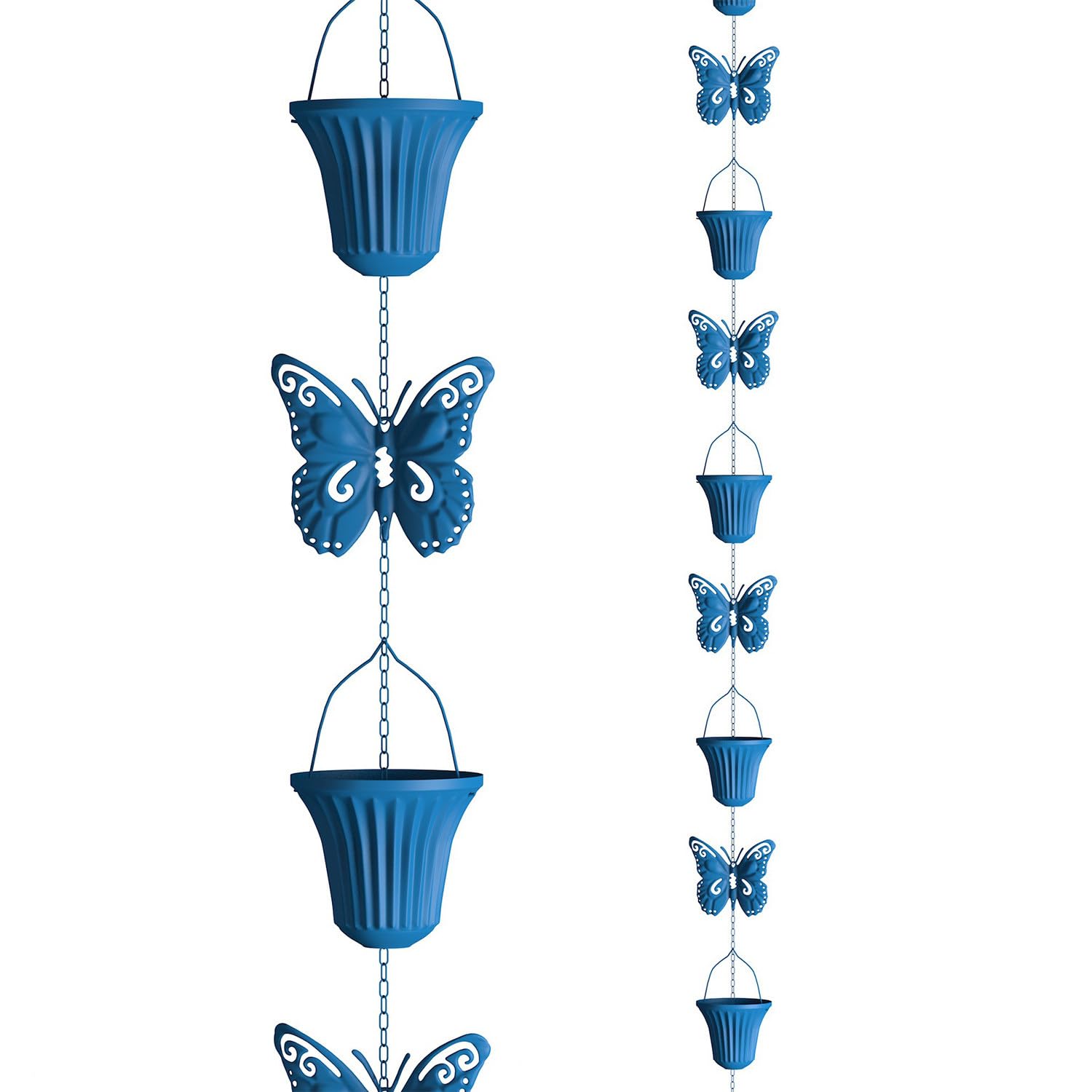 Catena Antipioggia per Grondaie, Catene della Pioggia Decorativo in Lega di Alluminio e Ferro - per Efficente Drenaggio dell'Acqua Piovana per Esterni, Casa, Giardino butterfly-10m(33ft)