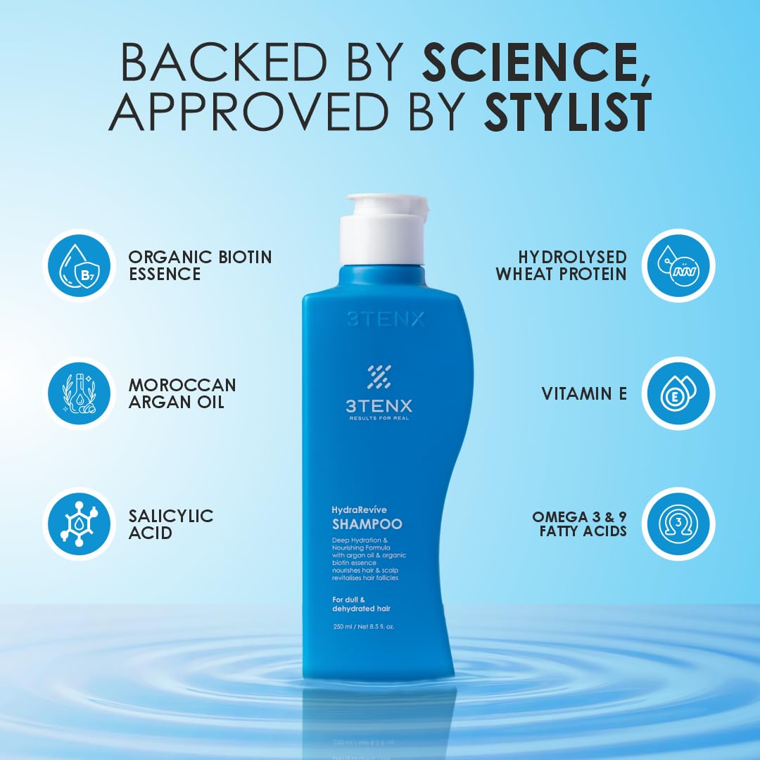 Amazon.com : 3Tenx HydraRevive Shampoo For Dry, Dull Hair Hydrates