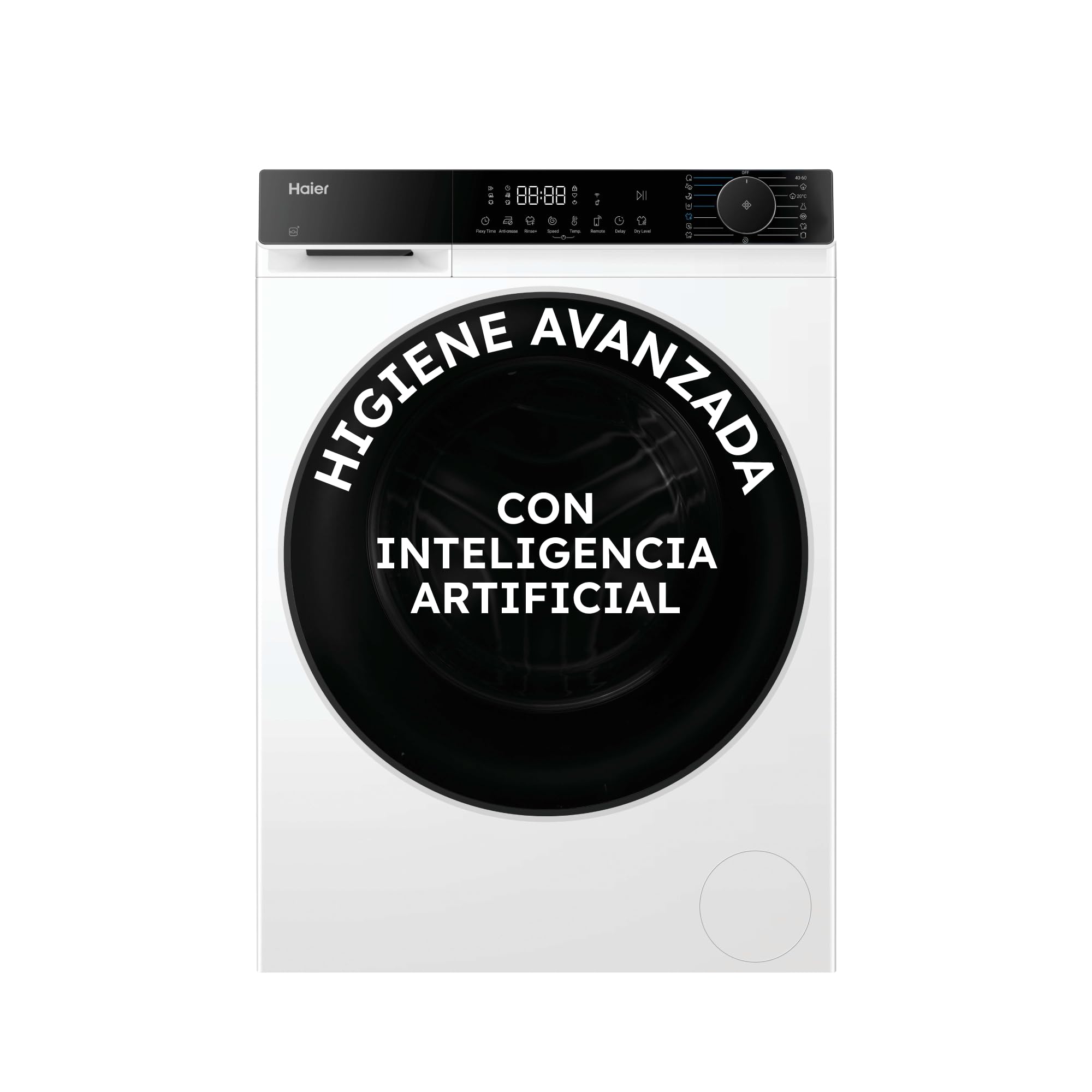 Haier X 7 HWD80BP14357TUIB Lavadora Secadora, Capacidad 8KG + 5KG, Motor Inverter, Wifi, Tecnología Antibacterias, Refresh, Inicio diferido, Detector Kg, 60cm ancho, 1400 RPM, 16 programas, Blanco — view 14