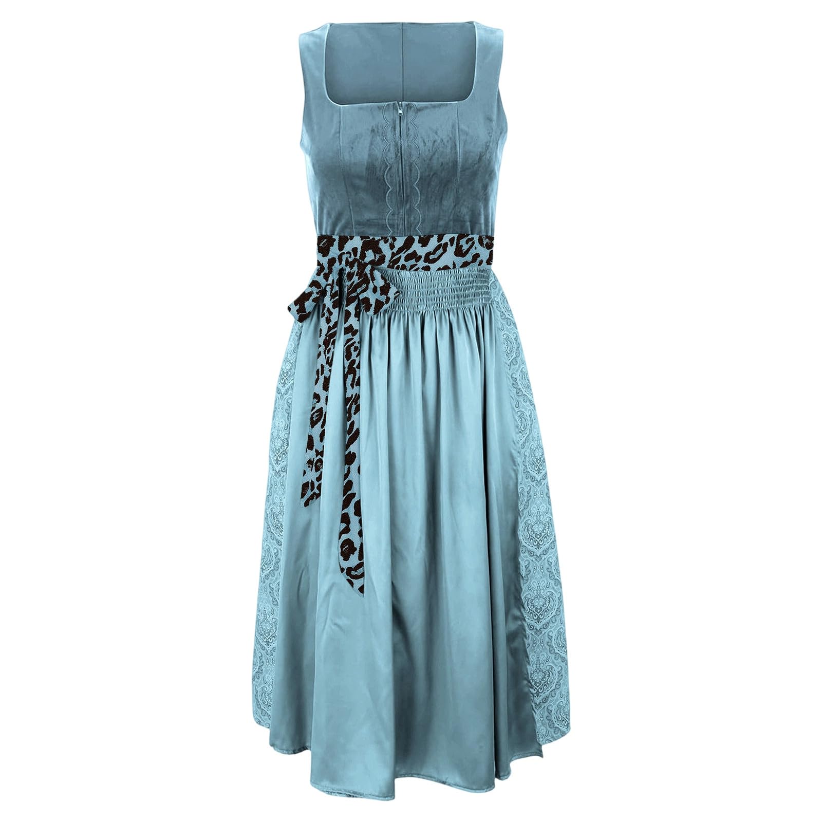 SKFLABOOF Dirndl Damen Oktoberfest Outfit Midi Dirndlkleid Trachtenkleid Kleidung Knielang Trachtenmode Tracht Kleid Dirndlkleid Trachtenkleid