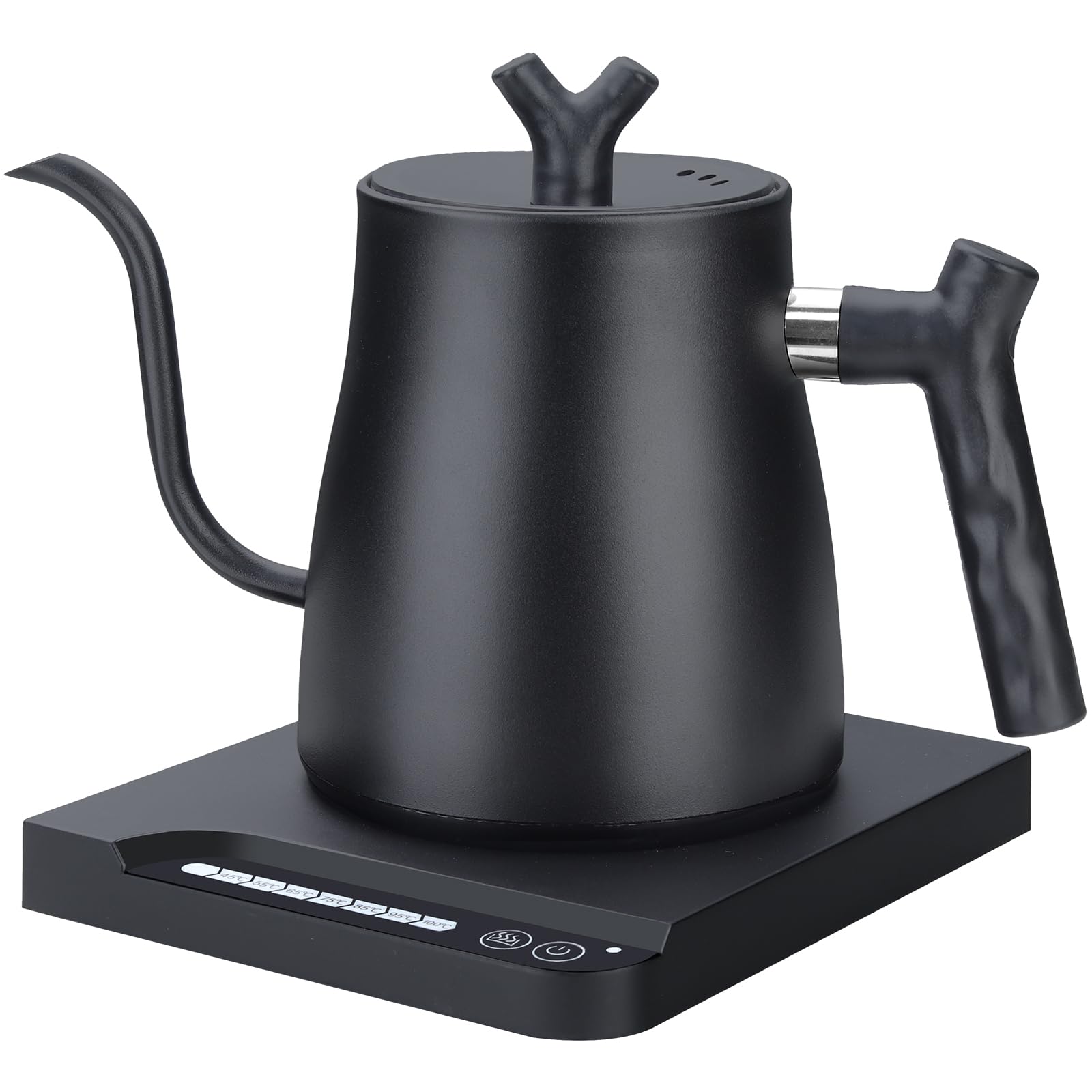 Hervidores eléctricos – Hervidor eléctrico de cuello de cisne con control de temperatura de 7 niveles, interior de acero inoxidable de 1 litro, calentamiento rápido de 1000 vatios