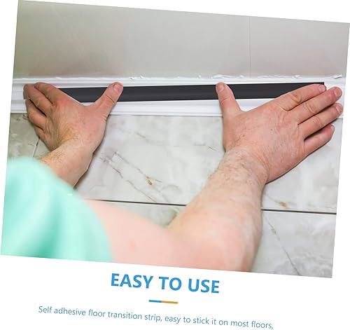 Miniatura 3 de UKCOCO 2 uds. Cubierta de alfombra para tapete, barra de umbral de alfombra, alfombra adhesiva de goma, azulejos de piso para puertas, umbral de