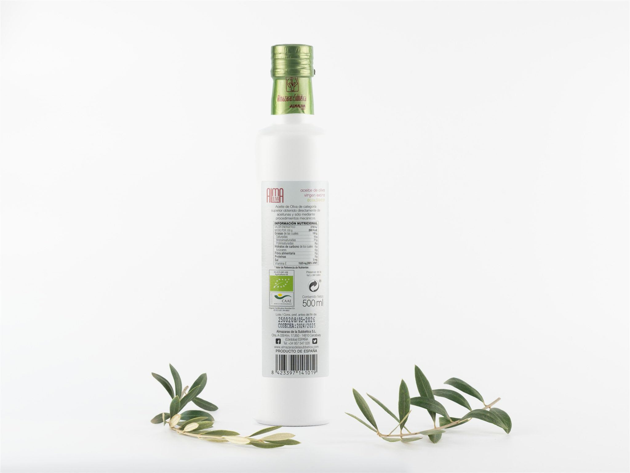 ALMAOLIVA Bio oliwa z oliwek z pierwszego tłoczenia butelka 500 ml
