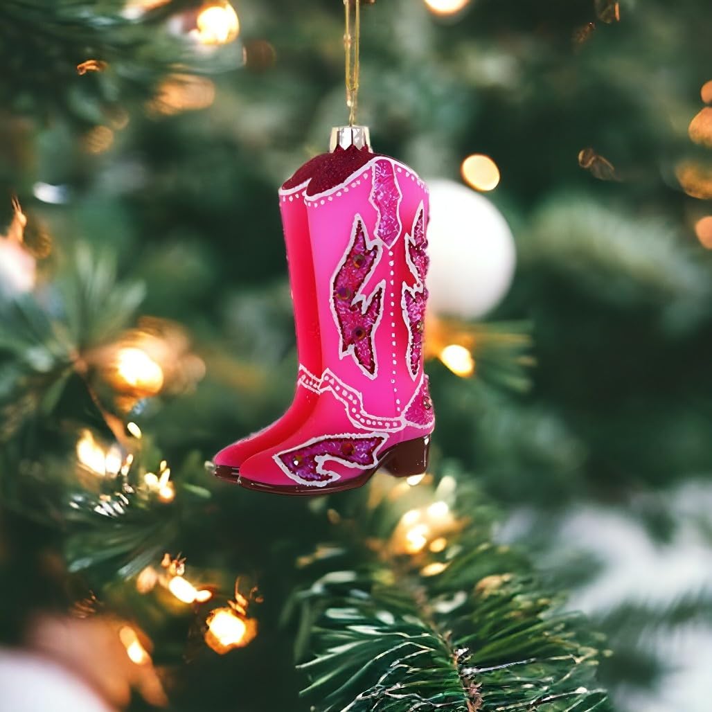 Amazon.com: Cody Foster & Co Pink Cowgirl Boot Ornament with