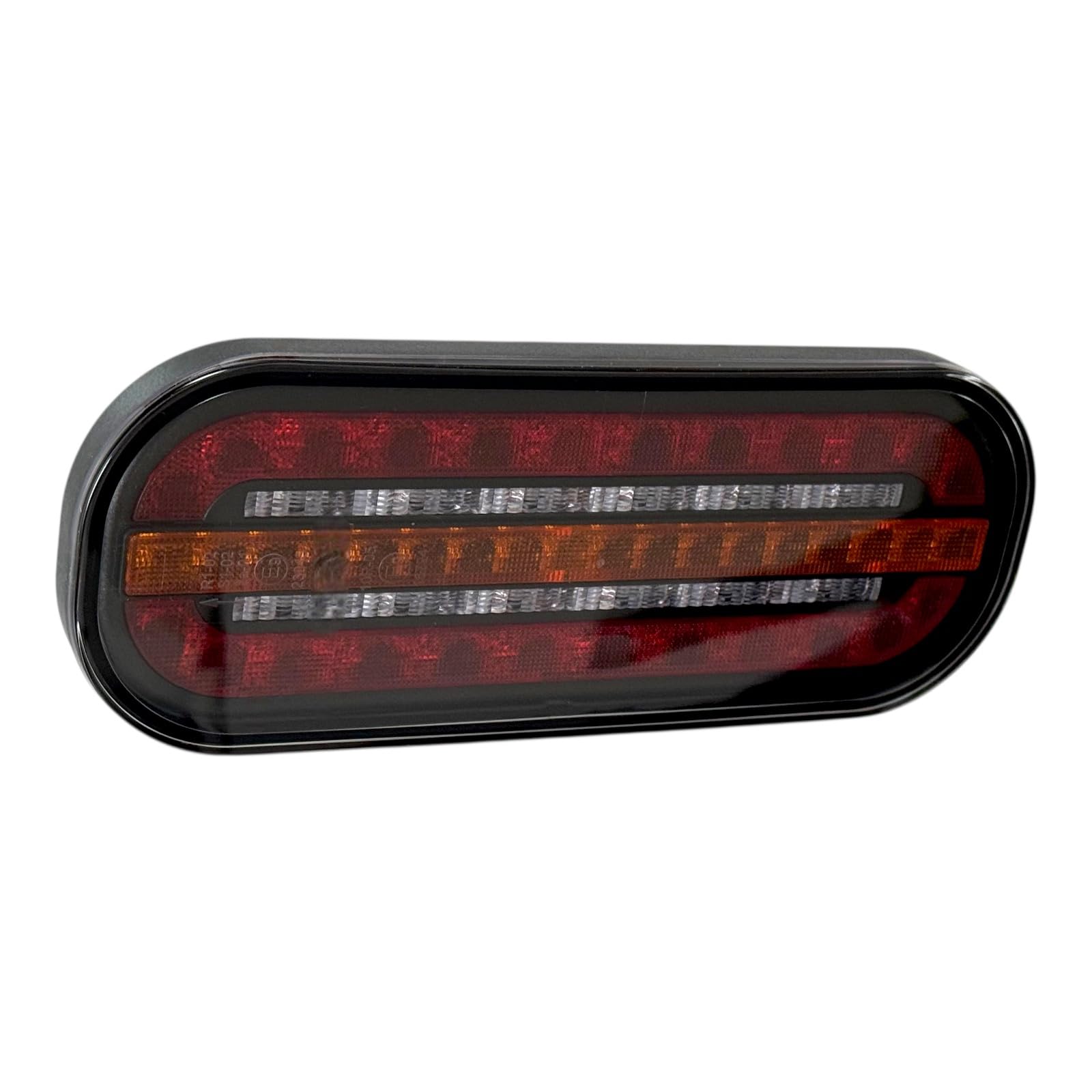 Set 2 Fanali Posteriori LED 3 Funzioni con Freccia Dinamica 12–36V – Posizione, Stop, Indicatore – Omologazione E9 R10 – per Rimorchio, Camion, Caravan