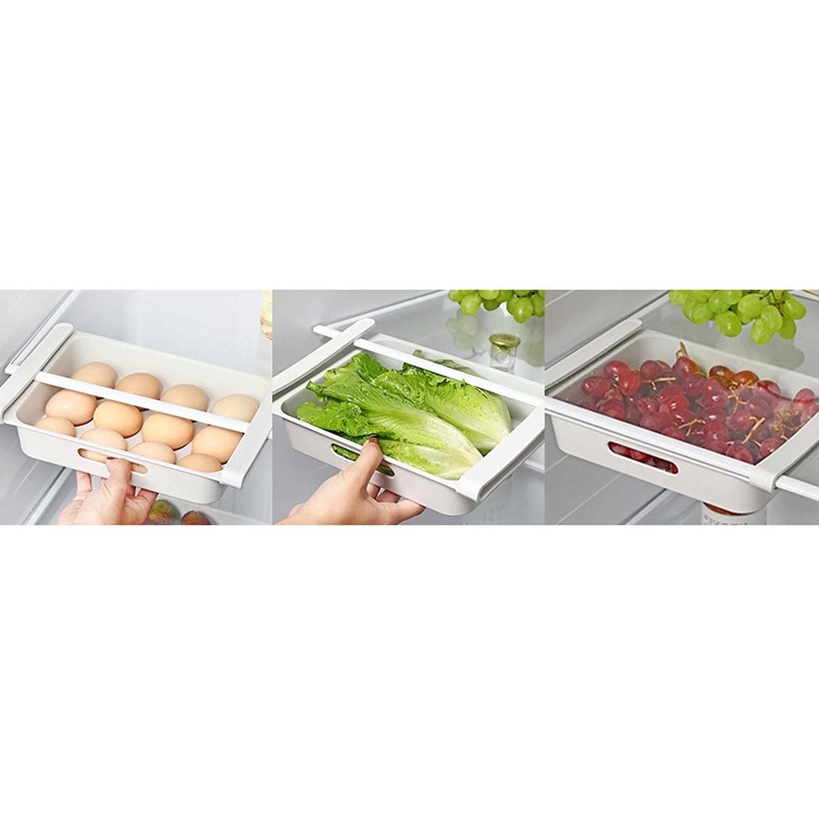 Estantes de Pared flotantes, Caja de Almacenamiento para Nevera, Estante para Huevos, cajón, Cesta, Organizador de Frutas y Verduras para Cocina, Ahorra Espacio