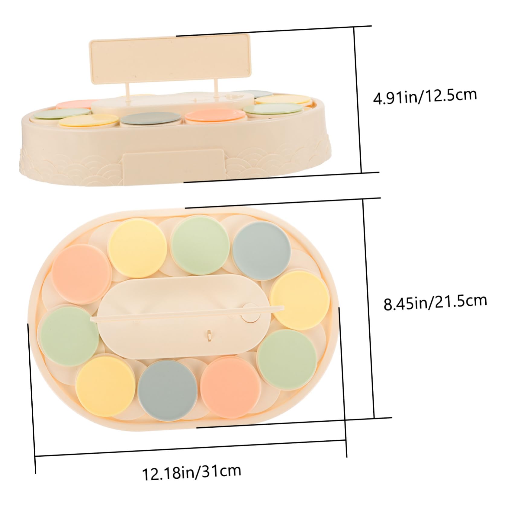 STOBAZA Rotary Sushi Machine Automatic Rotating Cake Stand for Desserts Cupcakes Sushi Display Unique Design for Parties Weddings and Home Use Capacity Serving Tray